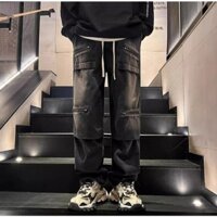 Quần Jean Bò Nam Ống Đứng Loang Màu Hip Hop Phối Khoá Phong Cách Thể Thao Đường Phố Thời Trang Mixxmen QUAN NAM 152V1