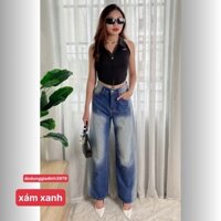 Quần jean bò ống rộng suông xuông nữ cạp cao jeans phong cách style SANG TRỌNG[JSN]