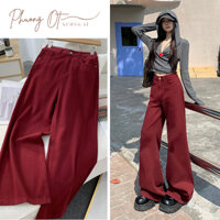 QUẦN JEAN BÒ SUÔNG màu đỏ HOT TREND New Collection Phượng Ớt 2025