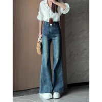 Quần jean bootcut lưng cao dành cho nữ, quần jean cổ điển màu xanh đậm, 高 ❈ ❈ ❈ ❈ ❈ ❈ ❈ ❈ ❈ ❈ ❈ ❈ ❈ 🇾 2024 年 ❈ 高 ❈ ❈ ❈ ❈ ❈ ❈ ❈ ❈ 🚚 12.6