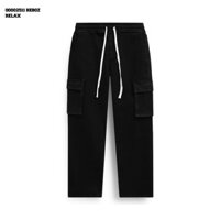 Quần jean cargo relax Heboz D104, quần dài túi hộp nam vải denim co giãn - 00002511