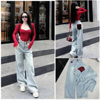 Quần Jean Chà Neo Túi Đỏ [Sẵn Ship]