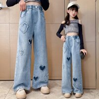 Quần Jean Cho Bé Gái ANTITKIDS FASHION Thiết Kế Dáng Suông Từ 18-50kg
