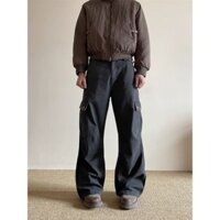 Quần Jean Cotton Nam Rãnh Mùa Xuân Mới Mỹ Retro Quần Thẳng