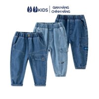 Quần jean dài bé trai 27Kids WELLKIDS quần bò mềm lưng chun nam cho trẻ từ 2-10 tuổi BLJE2