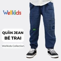Quần jean dài bé trai Wellkids 27Kids WELLKIDS Quần bò mềm lưng chun nam cho trẻ từ 2-8 tuổi BLJE 01