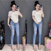 QUẦN JEAN DÀI NỮ RÁCH - HÀNG VNXK