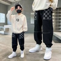 Quần Jean Đen Bo Gấu Cho Bé Trai Có Size Từ 24-46kg