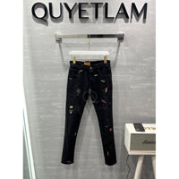 Quần Jean Đen Nam GC Thêu Sticker Nổi Bật