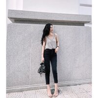 Quần jean đen trơn