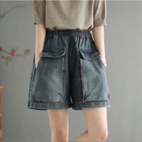 Quần jean đùi nữ túi kiểu đủ size 40-90kg mã JĐ5