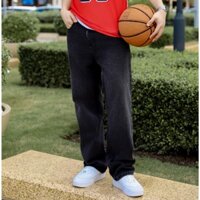 Quần Jean Fapas Form Straight Cobar, chất vải jean có độ dày vừa phải, form suôn thoải mái vận động