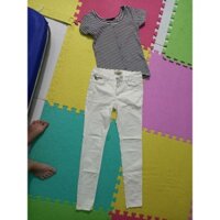 Quần jean genviet trắng size 26