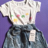 Quần jean giả váy cho bé.