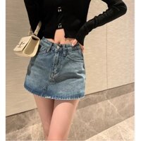 Quần jean giả váy ngắn dáng chân váy chữ A năng động