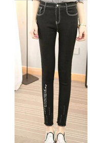 quần JEAN giấy nữ cá tính dễ thương B0123 - đen - 26