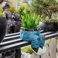 Quần Jean Hoa Trang Trí Chậu Hoa Chậu Trang Trí Bàn Tượng Người Trồng Chậu Hoa Chậu Cây Nhỏ Dễ Dàng Lắp Đặt B