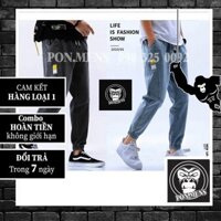 quần jean jogger nam xanh và xám bó gấu lưng chun 2021 155  ྇