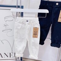 Quần Jean Kaki Bé trai, Bé gái hai màu đen, trắng, size [8-18kg]