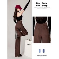 Quần Jean Kaki Màu Nâu Đất Feelfree Ống Rộng Lưng Cao (Có Bigsize) QJ09