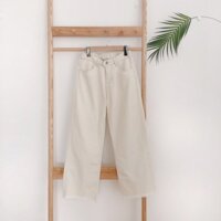 Quần jean kem lai rách nhẹ