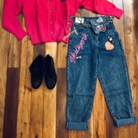 quần jean kèm túi xách