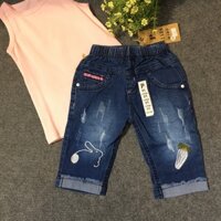 Quần jean lửng bé gái