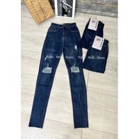 quần jean lưng cao rách kiểu (hình thật shop Thảo Nhỏ Store chụp