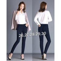 Quần jean lưng cao rách nhẹ 1 nút xắn lai xinh xắn