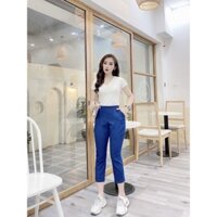Quần Jean lửng nữ cạp chun