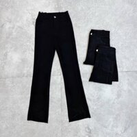 Quần jean màu đen cắt gấu