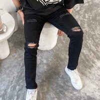 Quần Jean Nam 960 Skinny Phối  Rách Gối Mr Smile 99 Shop QJ042