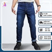 Quần Jean Nam A3STORE - Ống Đứng Lịch Lãm, Màu Xanh Cào Rách Nhẹ, Thoải Mái & Dễ Phối Đồ