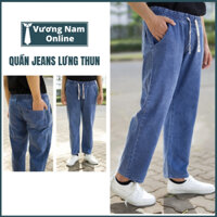 Quần jean nam Baggy Lưng Thun ống suông form đẹp thoáng mát VNO142