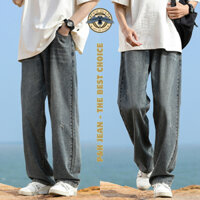 Quần Jean Nam Baggy Wash PH JEAN, Quần Jean Nam Ống Suông Loang Khói Cao Cấp, TOP TREND 2024