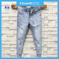 Quần Jean Nam cao cấp co dãn 4 chiều Thương Hiệu Chandi, phong cách hàn quốc trẻ trung cá tính MR9011 - MÀU XANH - 32