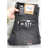 Quần Jean Nam Cao Cấp Ống Đứng màu Xám Lông Chuột Hàng VNXK