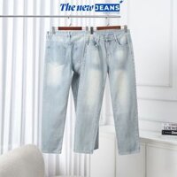 Quần Jean Nam Cao Cấp Ống Suông Màu Xanh Xám 18, Quần Jean Baggy Nam Form Ống Đứng Chất Cotton - TNJ