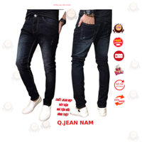 QUẦN JEAN NAM CÀO XƯỚC NGẢ ĐEN MS-384 THỊNH HÀNH, QUẦN BÒ NAM CHẤT GIÃN FOME ÔM CHUẨN SIZE DÁNG HÀN