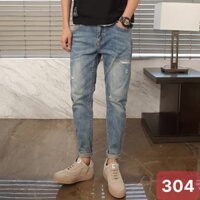 Quần Jean Nam chất bò màu xanh nhạt Muradfashion, Quần Bò nam co giãn mẫu mới hot trend 2021 NT7907