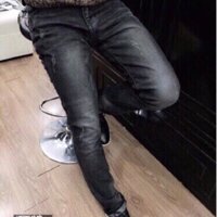 QUẦN JEAN NAM CO GIÃN DÁNG ÔM NHẸ ĐEN MỜ XÁM XƯỚC NHẸ 101THƯƠNG HIỆU VONESA