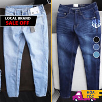 Quần jean nam dáng Skinny màu xanh nhat. Quần jean nam phong cách trẻ trung năng động