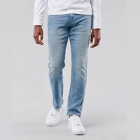 Quần jean nam dáng slimfit, quần bò nam màu xanh nhạt, quần jean vnxk