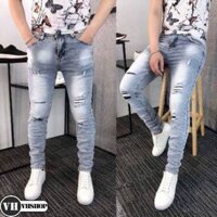 QUẦN JEAN NAM ĐEN ĐỐM TRẮNG 2018 MÃ GK0017