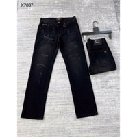 Quần jean nam form rộng chất liệu vải hơi co giãn mềm mại bền màu