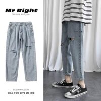 Quần jean nam HÀN QUỐC quần baggy cao cấp- kiểu dáng unisex 890  ྇