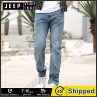 Quần jean nam Jeep Spirit thẳng dáng rộng thời trang thoải mái Công sở thông thường ngoài trời