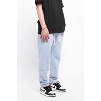 Quần jean nam lưng thun màu xanh Tum Machines Light Wash  Drawstring Denim - 36