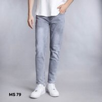 Quần jean nam màu xám kiểu xước 2 bên thiết kế trẻ trung thoải mái thoáng mát Dstore92 sm79