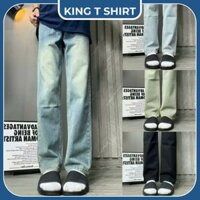 Quần Jean Nam Màu Xanh Quốc Dân, Quần Jean Baggy Nam Trơn Basic Ống Đứng Siêu Đẹp